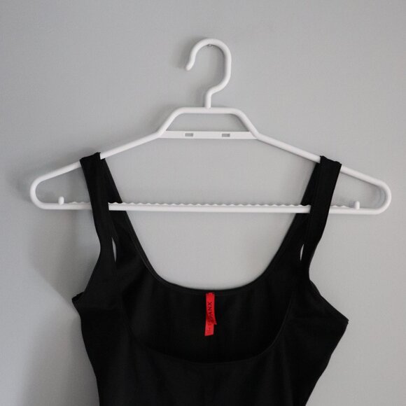 Spanx Black Sz S Suit Your Fancy Open-Bust Cami Stretch Lightweight Tank Top - Picture 4 of 8